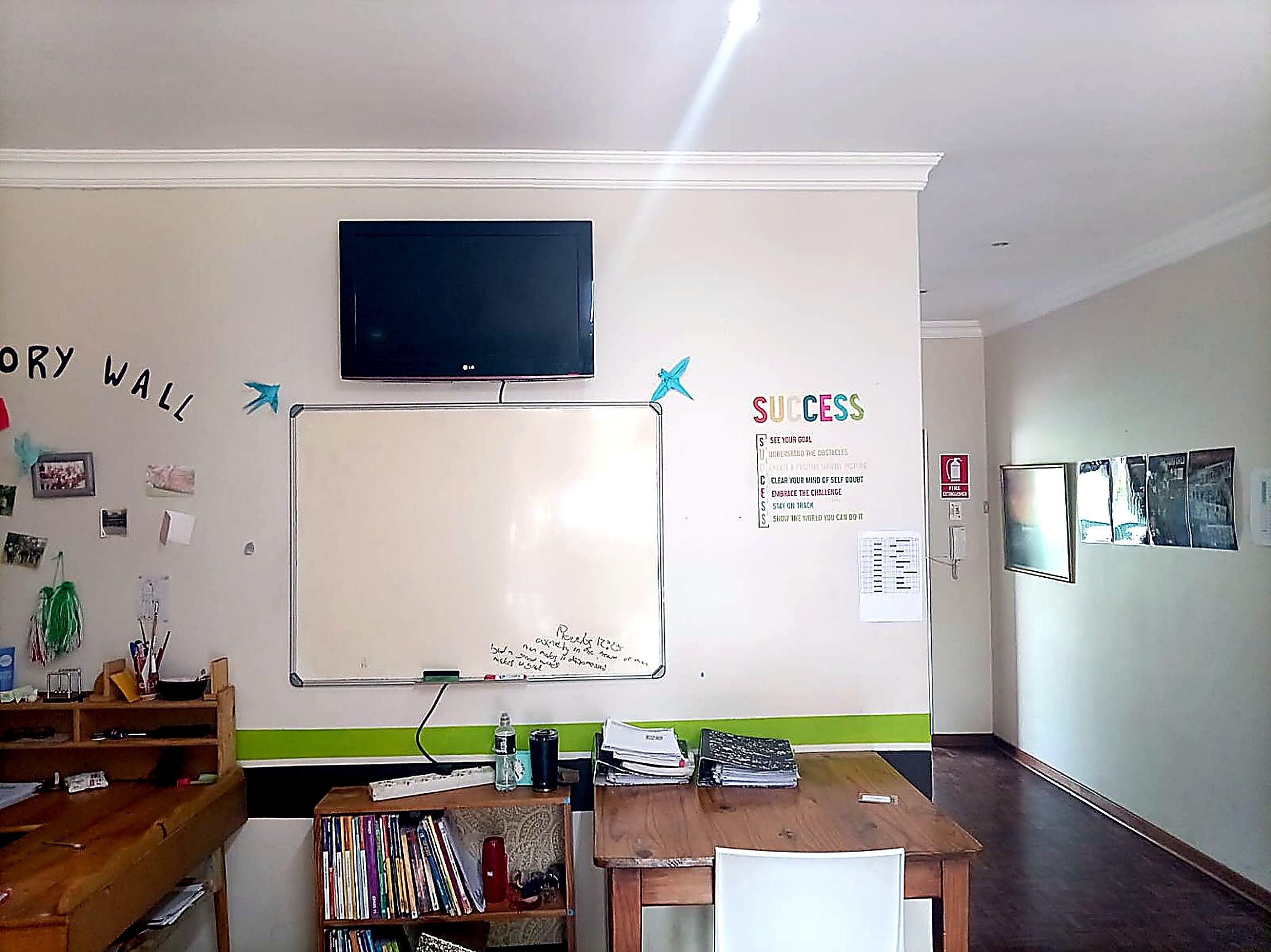 Hands On Academy classroom with whiteboard